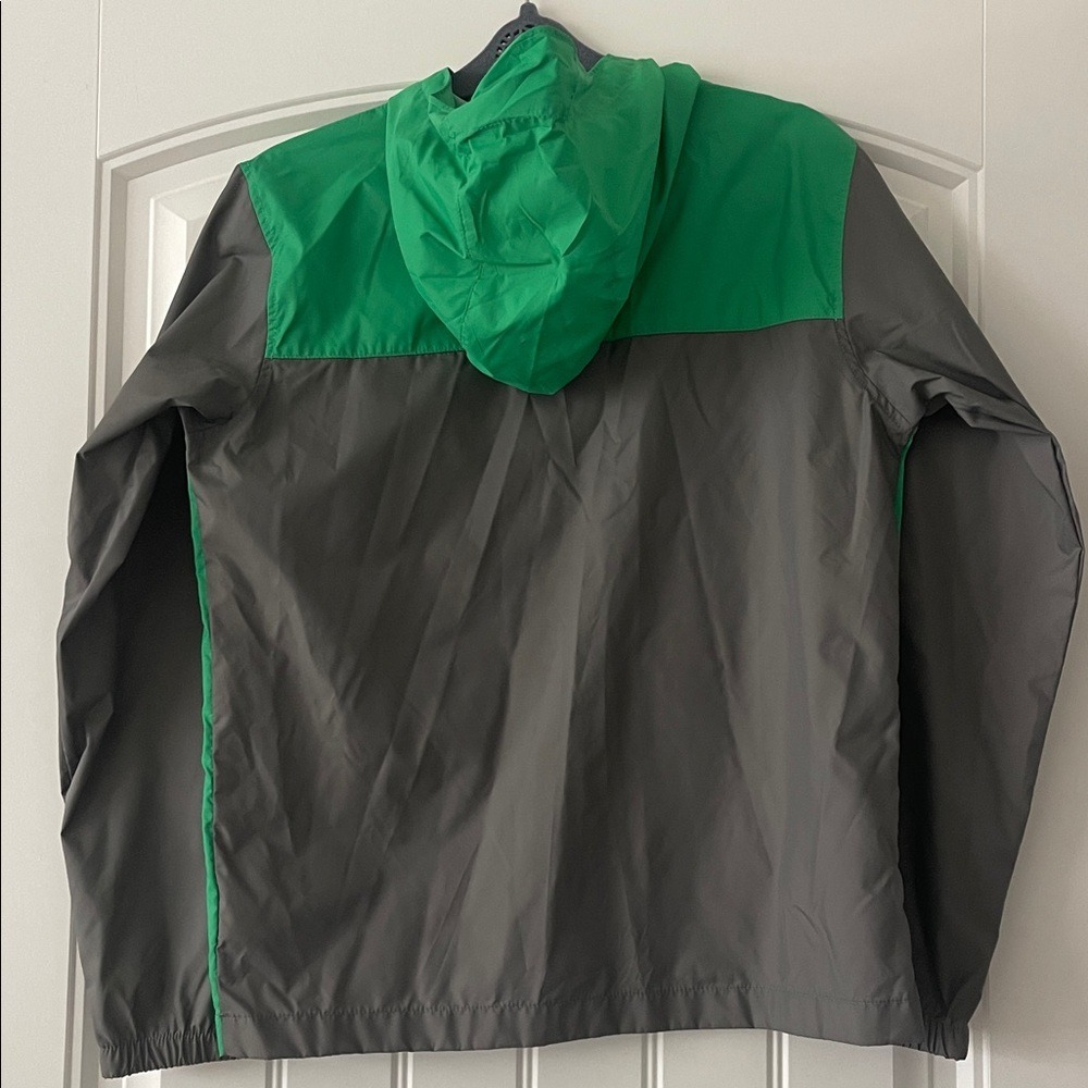Columbia Youth Green Gray Raincreek Falls Raincoat Jacket Large 14/16 NWT - Picture 4 of 6